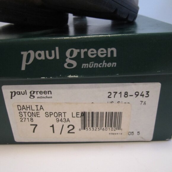 GRAY Austria 5 US7.5 EU 38 PAUL GREEN DAHLIA STACKED HEEL MARY JANE pump +BOX - Picture 7 of 9